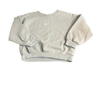 Nike light green embroidered swoosh crew pullover sweatshirt SIZE 6/7